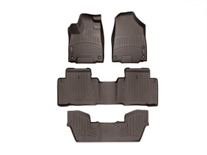 Land Rover LR4 Floor Liners - Front - WeatherTech - FloorLiner DigitalFit - Cocoa - `11-`27