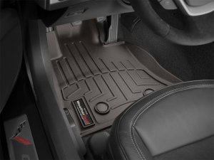 Chevrolet Corvette FloorLiner - Front - WeatherTech - DigitalFit - Cocoa - `14-`27