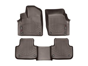 Audi Q7 Floor Liner - Front + Rear - WeatherTech - Cocoa - `17-`27