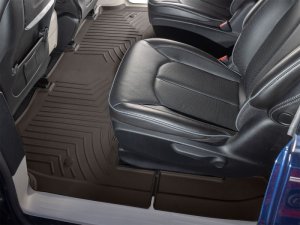 Chrysler Pacifica Hybrid Floor Mat Set - Rear and Third Row - WeatherTech - FloorLiner HP - Cocoa - `17-`20