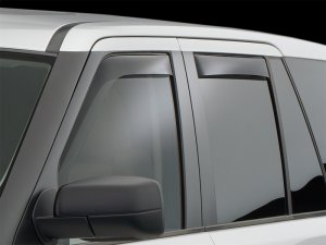 Land Rover Range Rover Sport Side Window Deflectors - Front + Rear - WeatherTech - In-Channel, Low Profile (4-Piece) - Dark Smoke - `06-`13 Land Rover Range Rover Sport Side Window Deflectors - Front + Rear - WeatherTech - In-Channel, Low Profile (4-Piece) - Dark Smoke - `06-`13