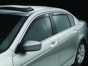 Honda Accord Wind Deflectors - Front + Rear - WeatherTech - Dark Smoke - `08-`12