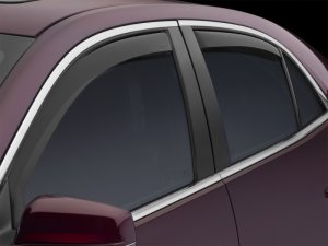 Chevrolet Malibu Wind Deflectors - Front + Rear - WeatherTech - Dark Smoke - `13-`27