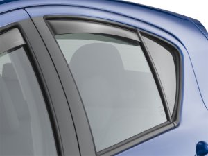 BMW 3 Series Side Window Deflectors - Rear - WeatherTech - Dark Smoke - 2006