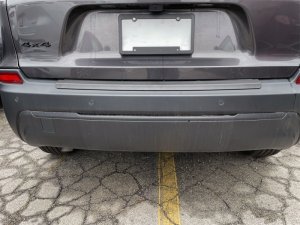 Jeep Cherokee BumperTopper - Rear - WeatherTech - Black - `19-`23 Jeep Cherokee BumperTopper - Rear - WeatherTech - Black - `19-`23