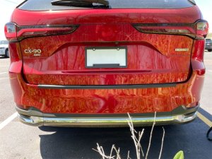 Mazda CX-90 Bumper Top Pad - Rear - WeatherTech - BumperTopper - Black - 2024+ Mazda CX-90 Bumper Top Pad - Rear - WeatherTech - BumperTopper - Black - 2024+