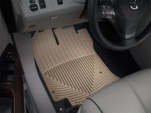 Toyota Venza Rubber Floor Mats - Front - WeatherTech - All-Weather - Tan - `09-`11