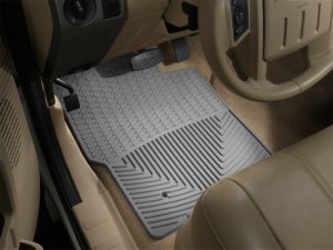 Ford F250 Super Duty Floor Mats - Front - WeatherTech - Rubber - Grey - `99-`07