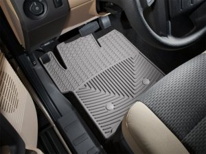 Ford Super Duty Floor Mats - Front - WeatherTech - All-Weather - Grey - `11-`27