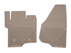 Ford Super Duty Rubber Mats - Front - WeatherTech - All-Weather - Tan - `11-`27