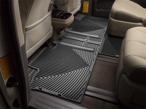 Toyota Sienna Floor Mats - Rear - WeatherTech - All-Weather - Black - `11-`27