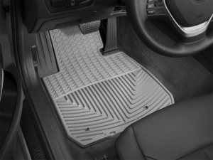BMW 3 Series Floor Mats - Front - WeatherTech - All-Weather Rubber - Grey - `12-`27
