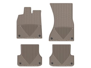 Audi S6 Floor Mats - Front - WeatherTech - Rubber - Tan - `12-`27