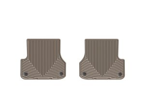 Audi S6 Rubber Floor Mats - Rear - WeatherTech - All-Weather - Tan - `12-`27