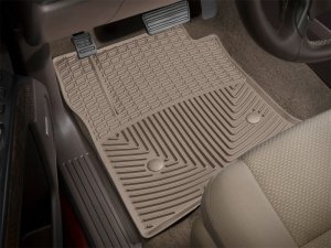 Chevrolet Silverado Floor Mats - Front - WeatherTech - Rubber - Tan - `14-`27