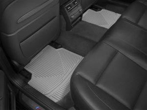 BMW 7 Series Floor Mats - Rear - WeatherTech - All-Weather Rubber - Grey - `13-`27