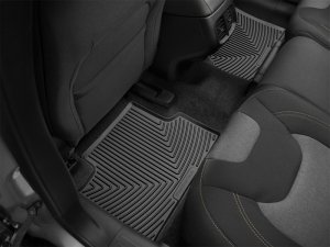 Jeep Cherokee Rubber Mats - Rear - WeatherTech - All-Weather - Black - `14-`27
