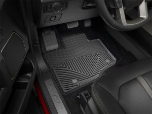 Ford F-150 Floor Mats - Front - WeatherTech - Rubber - Black - `15-`27