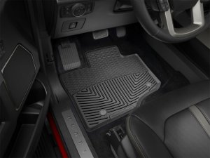 Ford F-150 Floor Mats - Front - WeatherTech - Rubber - Black - `15-`27