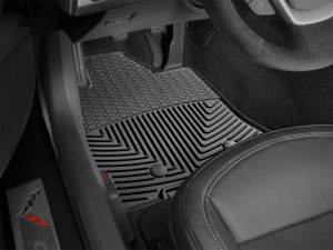 Chevrolet Corvette Rubber Mats - Front - WeatherTech - All-Weather - Black - `14-`27 Chevrolet Corvette Rubber Mats - Front - WeatherTech - All-Weather - Black - `14-`27