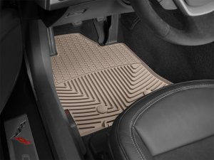 Chevrolet Corvette Rubber Mats - Front - WeatherTech - All-Weather - Tan - `14-`27