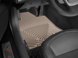 Chevrolet Corvette Rubber Mats - Front - WeatherTech - All-Weather - Tan - `14-`27