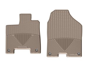 Honda Pilot Floor Mats - Front - WeatherTech - Rubber - Tan - `16-`27