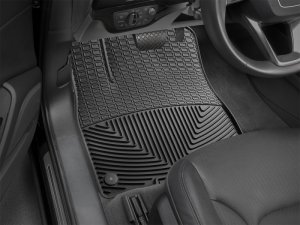 Audi Q7 Floor Mats - Front - WeatherTech - All-Weather Rubber - Black - `17-`27