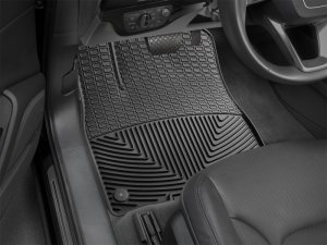 Audi Q7 Floor Mats - Front - WeatherTech - All-Weather Rubber - Black - `17-`27