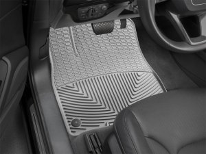 Audi Q7 Floor Mats - Front - WeatherTech - Rubber - Grey - `17-`27