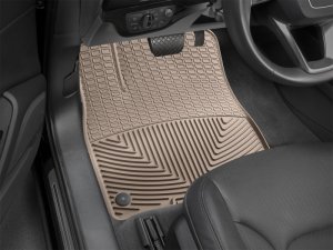 Audi Q7 Floor Mats - Front - WeatherTech - All-Weather Rubber - Tan - `17-`27