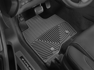 Ford Explorer Floor Mats - Front - WeatherTech - All-Weather Rubber - Black - `17-`27