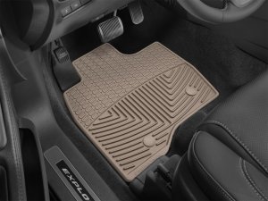 Ford Explorer Floor Mats - Front - WeatherTech - Rubber - Tan - `17-`27