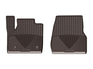 Ford F-550 Floor Mats - Front - WeatherTech - All-Weather Rubber - Cocoa - `17-`27