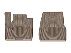 Ford F-550 Rubber Floor Mats - Front - WeatherTech - All-Weather - Tan - `17-`27