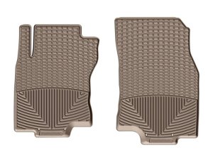 Nissan Rogue Hybrid Rubber Floor Mats - Front - WeatherTech - All-Weather - Tan - `14-`27