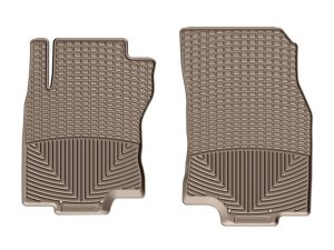 Nissan Rogue Hybrid Rubber Floor Mats - Front - WeatherTech - All-Weather - Tan - `14-`27 Nissan Rogue Hybrid Rubber Floor Mats - Front - WeatherTech - All-Weather - Tan - `14-`27