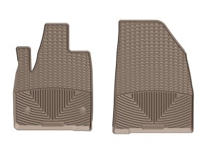 GMC Acadia Floor Mats - Front - WeatherTech - All-Weather Rubber - Tan - `17-`27