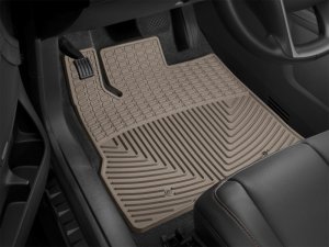GMC Acadia Denali Floor Mats - Front - WeatherTech - All-Weather Rubber - Tan - `17-`27