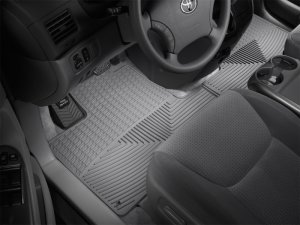 Toyota Sienna Floor Mats - Front - WeatherTech - Rubber, All-Weather - Grey - `04-`10