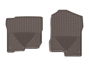 Nissan Titan Rubber Floor Mats - Front - WeatherTech - All-Weather - Cocoa - `17-`27 Nissan Titan Rubber Floor Mats - Front - WeatherTech - All-Weather - Cocoa - `17-`27