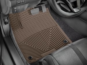 Honda Accord Floor Mats - Front - WeatherTech - All-Weather Rubber - Tan - `18-`27