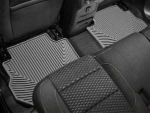GMC Acadia Denali Floor Mats - Rear - WeatherTech - All-Weather Rubber - Grey - `17-`27