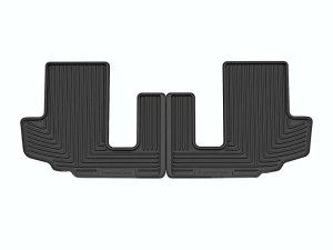 Toyota Highlander Floor Mats - Rear - WeatherTech - Rubber - Black - `20-`27