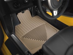 Porsche 911 Floor Mats - Front - WeatherTech - All-Weather - Tan - `05-`11