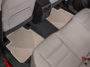 Nissan Rogue Floor Mats - Rear - WeatherTech - All-Weather Rubber - Tan - `21-`27