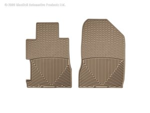 Honda Civic Si Rubber Floor Mats - Front - WeatherTech - All-Weather - Tan - `06-`11