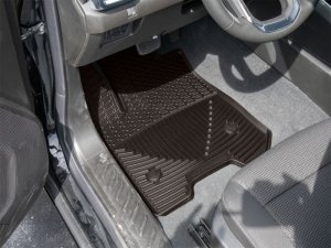 Chevrolet Colorado Rubber Floor Mats - Front - WeatherTech - All-Weather - Cocoa - `23-`26
