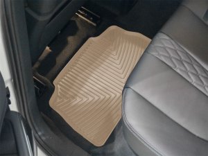 BMW X6 40i Rubber Floor Mats - Rear - WeatherTech - All-Weather - Tan - `20-`26
