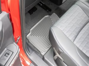 Toyota Tacoma Rubber Floor Mats - Rear - WeatherTech - All-Weather - Grey - `24-`26